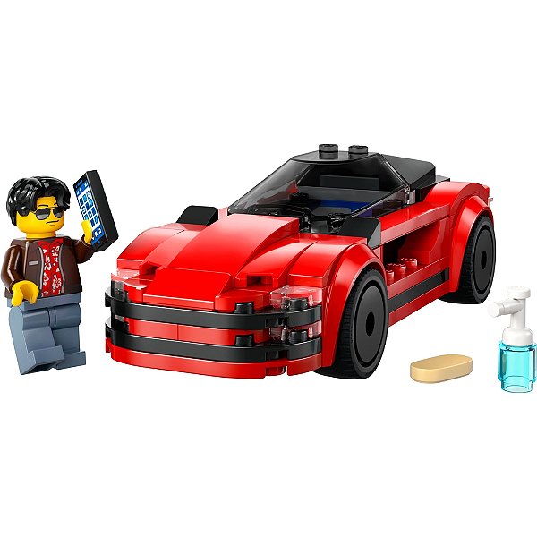 Lego City - Carro Esportivo Vermelho - 109 Peças - Lego