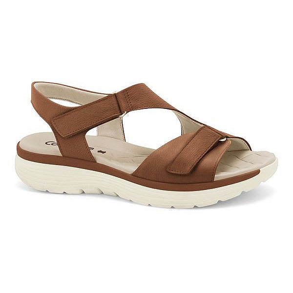 Sandália Feminina Papete Velcro - Marrom - Comfortflex