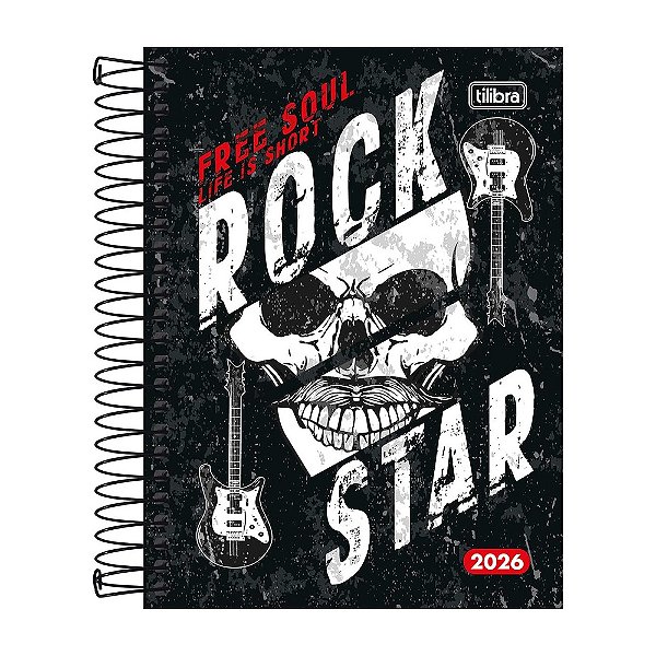 Agenda Diária Pepper Masculina 2026 - Rock - Tilibra