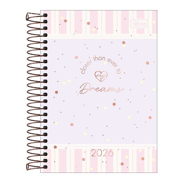Agenda Diária Espiral Soho 2026 - Ripado Pastel - Tilibra