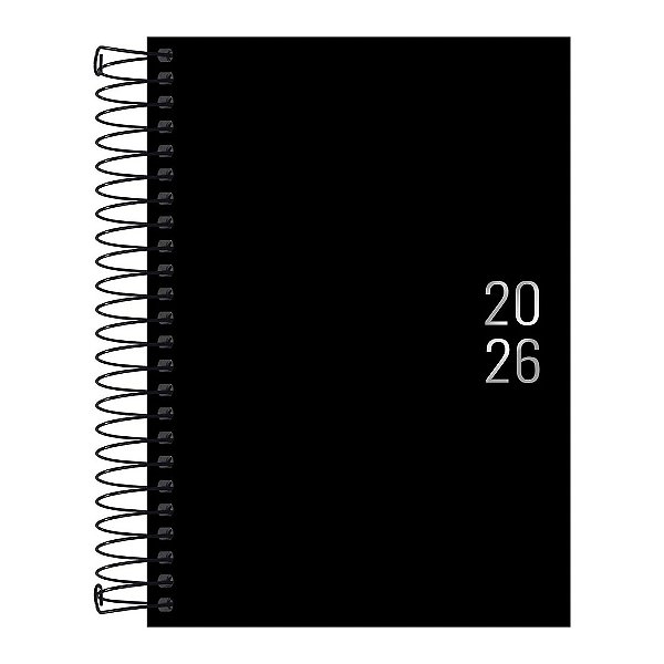 Agenda Diária Napoli Espiral 2026 - Preto - Tilibra