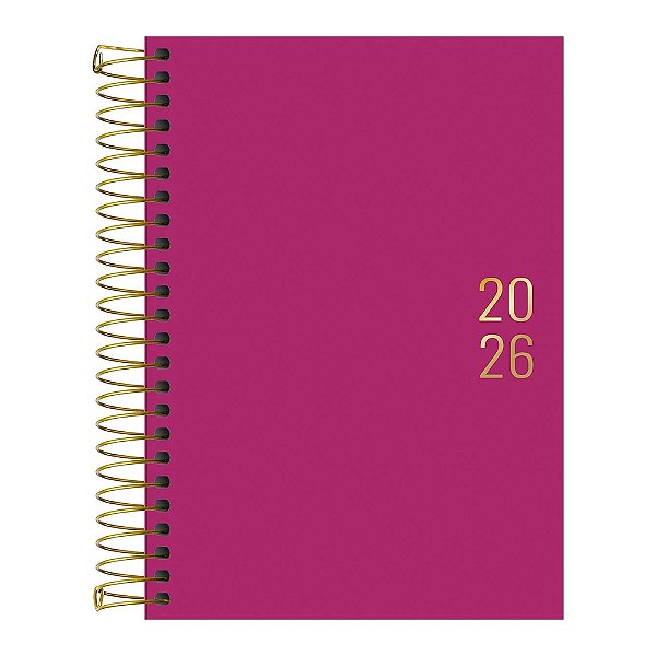 Agenda Diária Napoli Espiral 2026 - Rosa - Tilibra