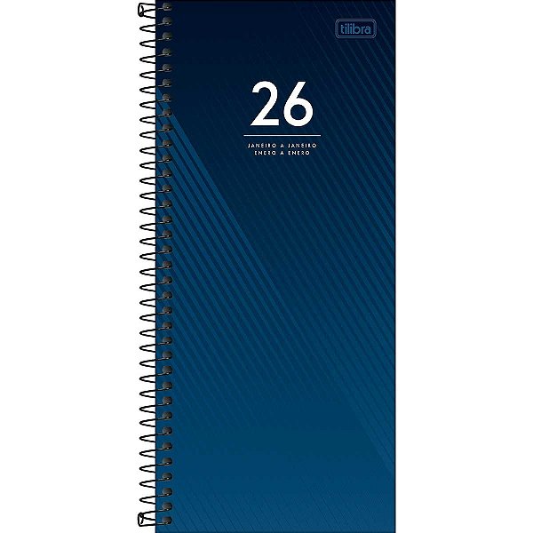 Agenda Espiral Diária Comercial Ideale 2026 - Azul - Tilibra