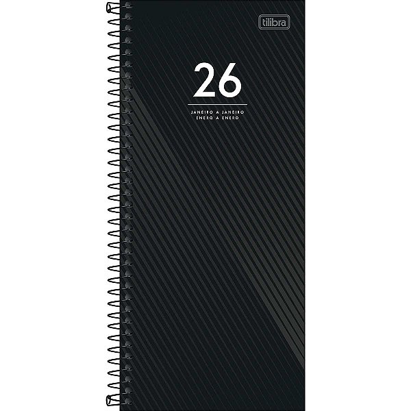 Agenda Espiral Diária Comercial Ideale 2026 - Preto - Tilibra