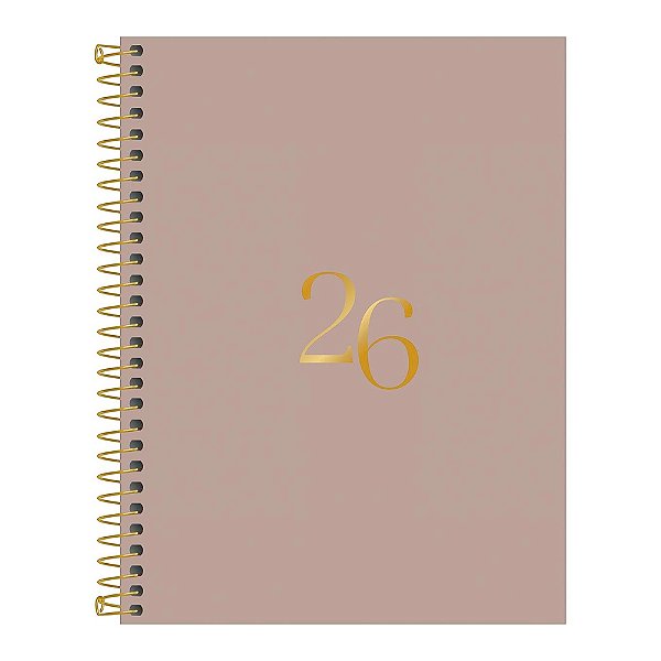Agenda Executiva Vanilla Diária 2026 - Bege - Tilibra