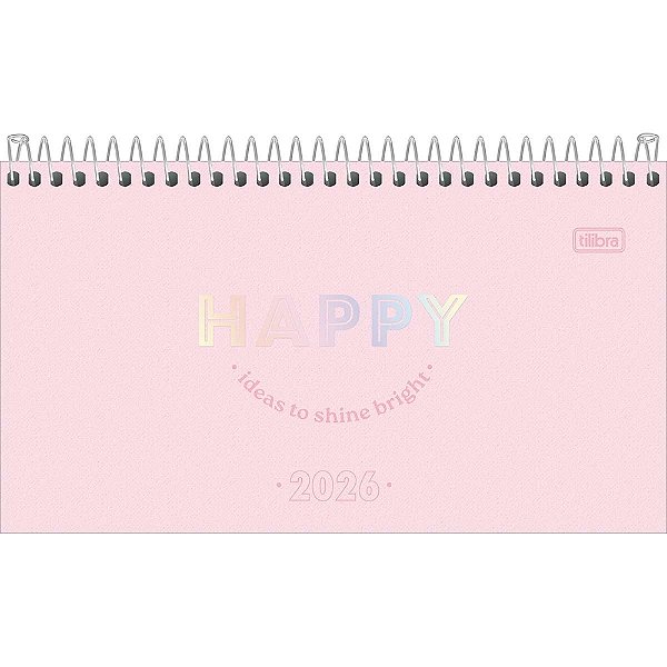 Agenda de Bolso Happy 2026 - Rosa - Tilibra