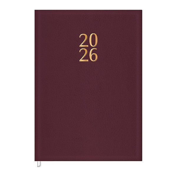 Agenda Executiva Torino Costurada Diária 2026 - Vinho - Tilibra