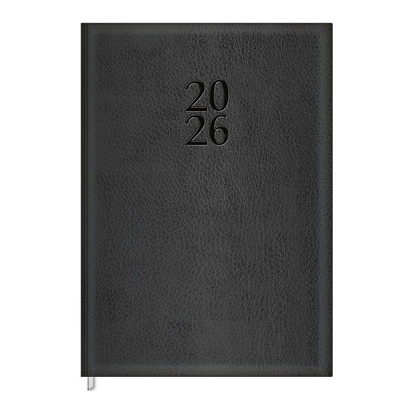 Agenda Executiva Torino Costurada Diária 2026 - Preto - Tilibra