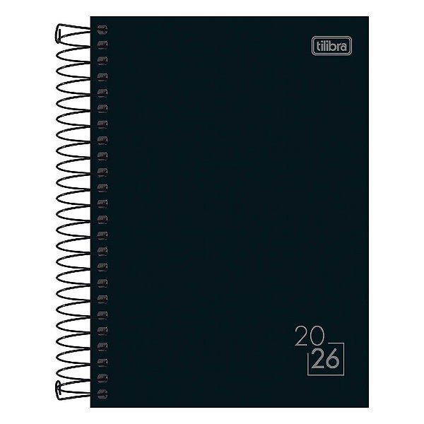 Agenda Espiral Diária Spice 2026 - Preto - Tilibra