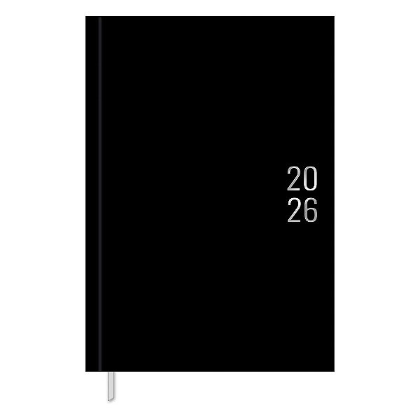 Agenda Executiva Costurada Diária Napoli 2026 - Preto - Tilibra