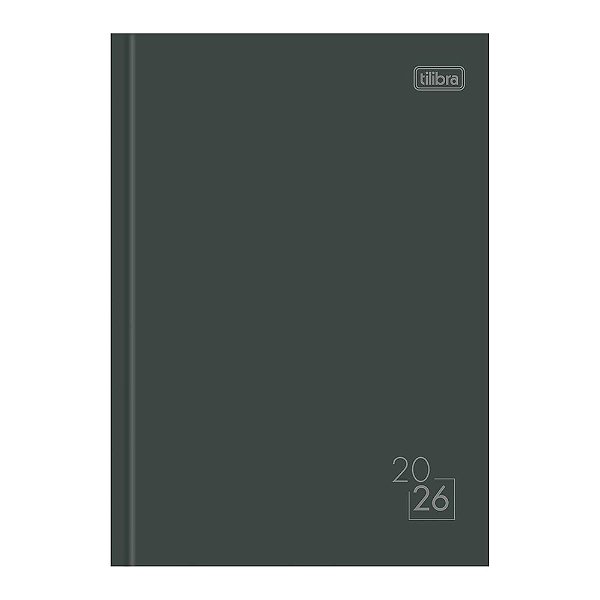 Agenda Costurada Diária Spice 2026 - Chumbo - Tilibra