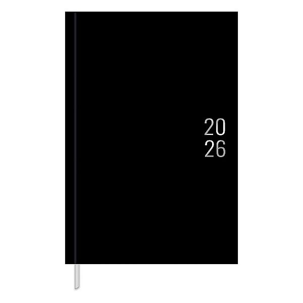 Agenda Executiva Costurada Diária Napoli 2026 - Preto - Tilibra