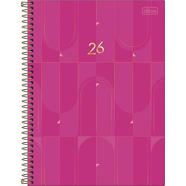 Agenda Espiral Executiva Spot 2026 - Grande - Rosa - Tilibra