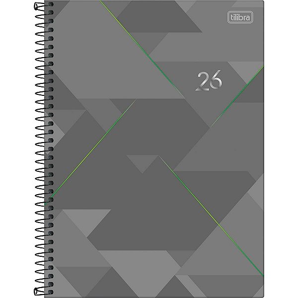 Agenda Espiral Executiva Spot 2026 - Grande - Cinza - Tilibra