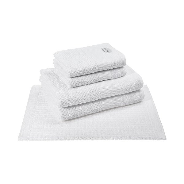 Jogo de Toalhas de Banho Boucle - Branco - 5 Peças - Cavhome