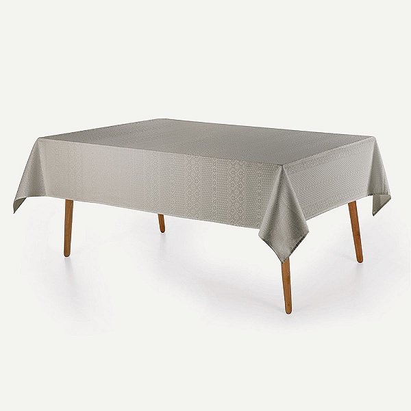 Toalha de Mesa Retangular Artemis - 12 Lugares - Cinza - Karsten