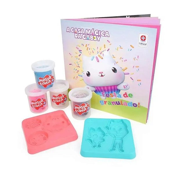 Massa De Modelar e Livro A Casa Mágica da Gabby Festa de Granulado! - Estrela