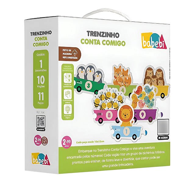 Jogo Infantil Educativo Trenzinho Conta Comigo - Babebi