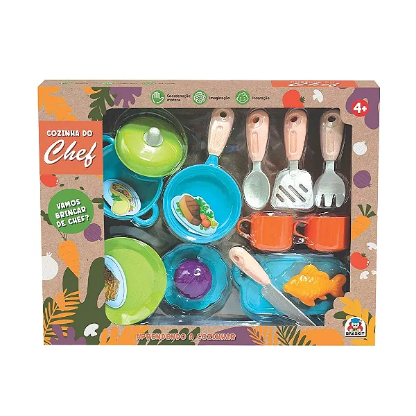 Conjunto Cozinha do Chef Frigideira - Braskit
