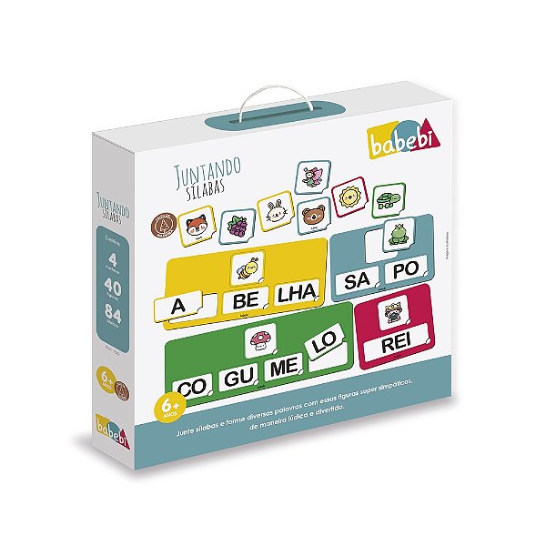 Jogo Infantil Pedagógico Juntando Sílabas - Babebi