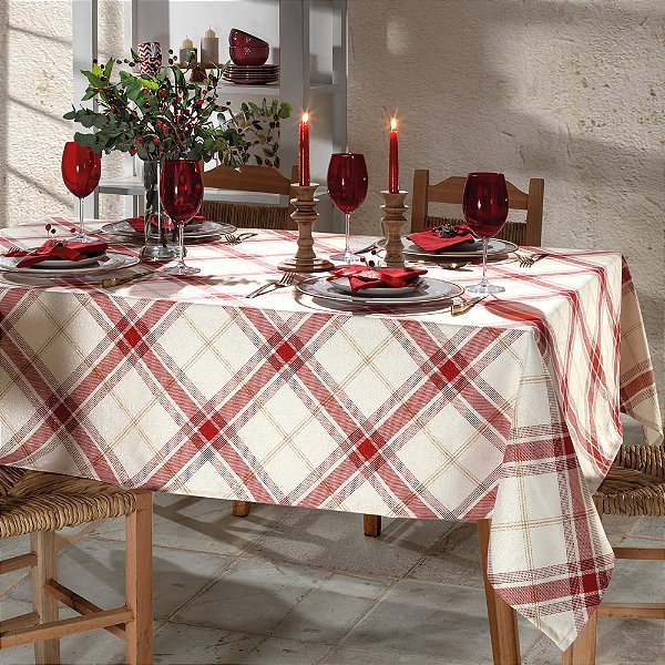 Toalha de Mesa Retangular Celebra - Natal 99 - 8 Lugares - Dohler