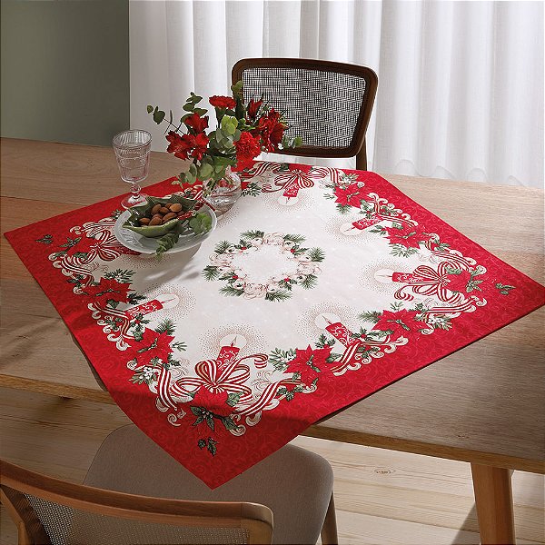 Toalha de Mesa Natalina 78cm x 78cm - Natal 120 - Döhler