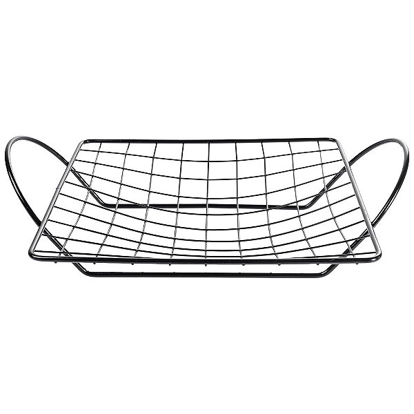 Fruteira de Mesa Cromada Aramado - Preto - Utimil