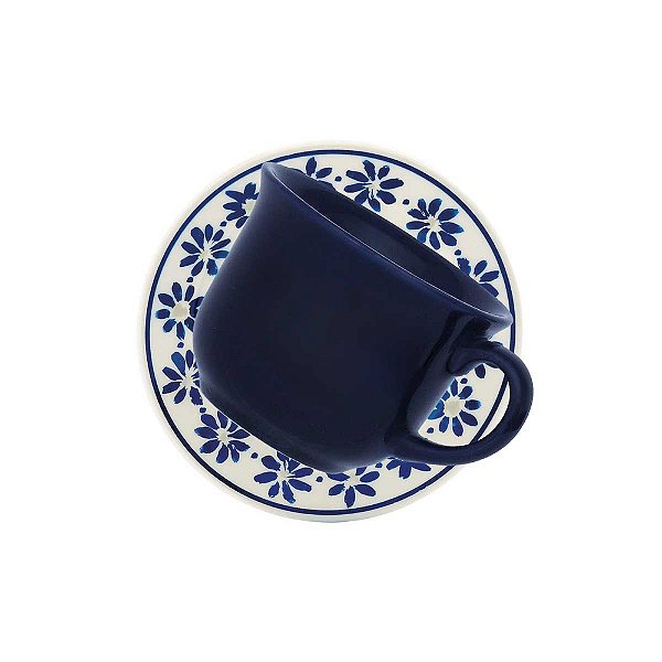 Jogo de Xícaras de Chá Donna - Margaridas - 12 Peças - Biona