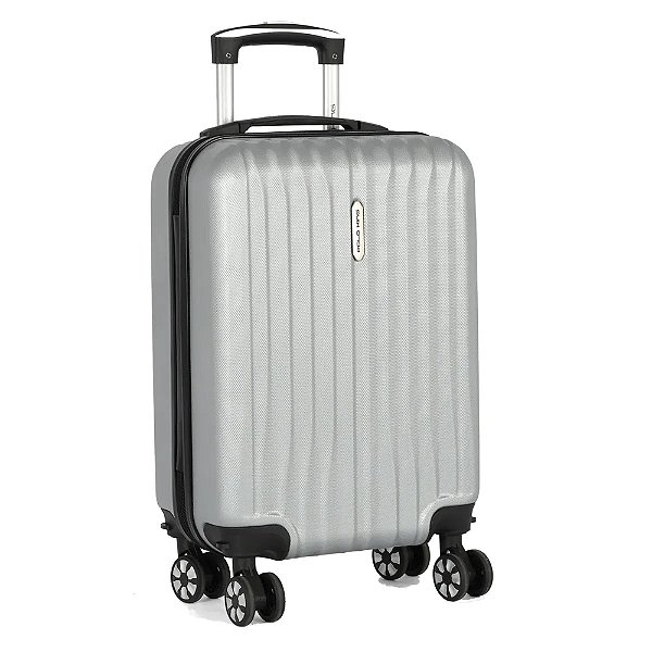 Mala de Viagem de Bordo Bristol 20" - Prata - Polo King