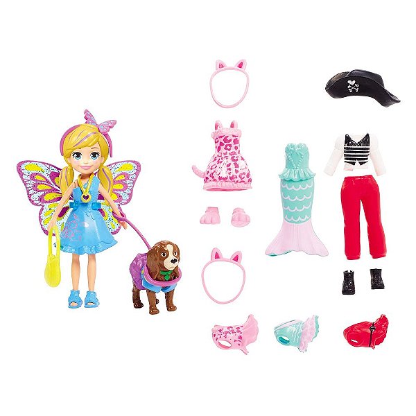 Polly Pocket Kit Cachorro Fantasias Combinadas - Mattel - Casa Joka