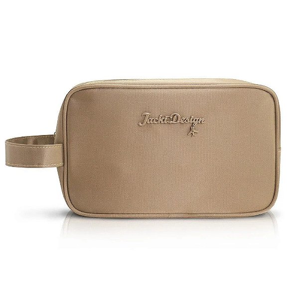 Necessaire c/ Alça Lateral Premium - Bege - Jacki Design