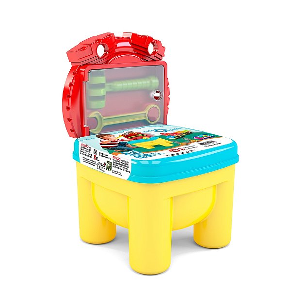 Cadeirinha Bloco de Montar - Brinkadeira Mecânico 35 Peças - Blocolândia - Dismat