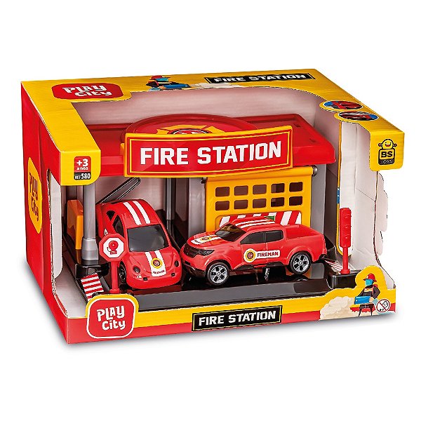 Estação Corpo de Bombeiros Play City Fire Station - BS Toys