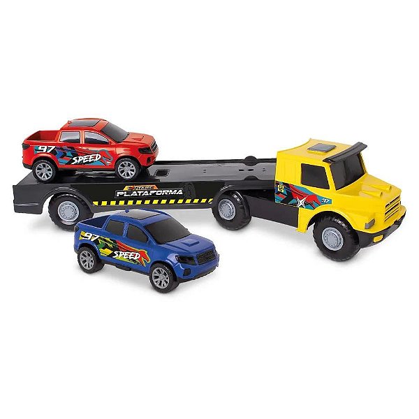 Carreta Extreme Plataforma com Carros - Samba Toys