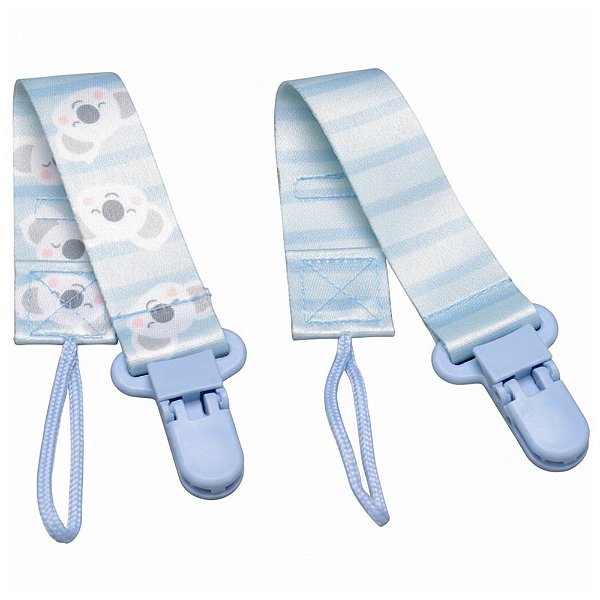 Kit Prendedor de Chupeta c/2 Coala - Azul - Buba
