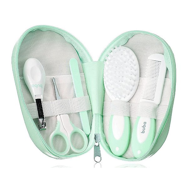 Kit de Cuidados c/ Estojo 9 Peças - Verde - Buba