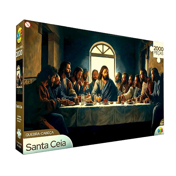 Quebra Cabeça Santa Ceia - 2000 Peças - GGB Brinquedos
