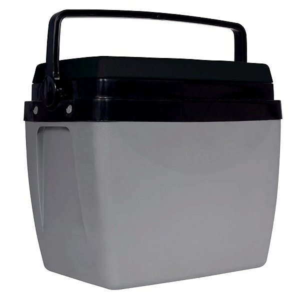 Caixa Térmica 26 Litros Cinza com Preto - Mor
