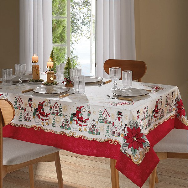 Toalha de Mesa Natalina 6 Lugares - Natal 119 - Dohler