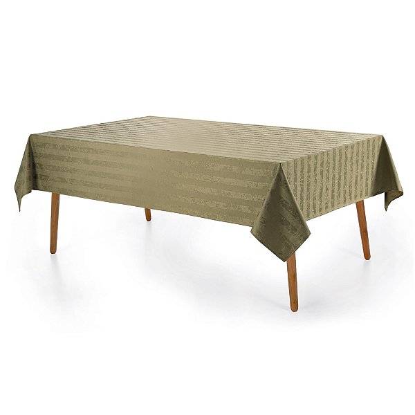 Toalha de Mesa Retangular Campestre - 6 Lugares - Erva Mate - Karsten