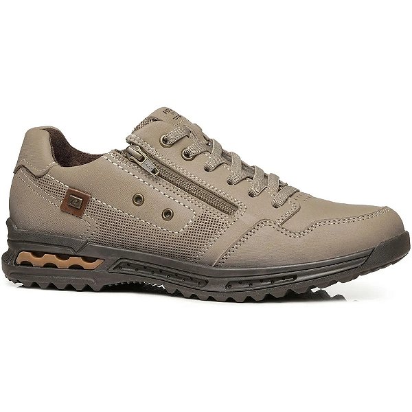 Sapatênis Masculino em Couro Gold Duo - Areia - Pegada