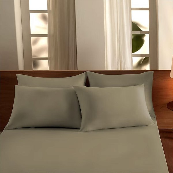 Lençol Com Elástico Malha Queen - Eucalyptus - Vivaldi