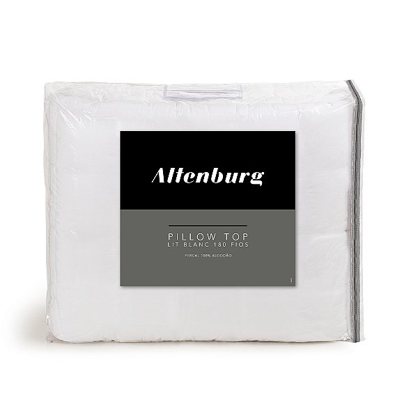 Pillow Top Lit Blanc Casal 180 Fios - Branco - Altenburg