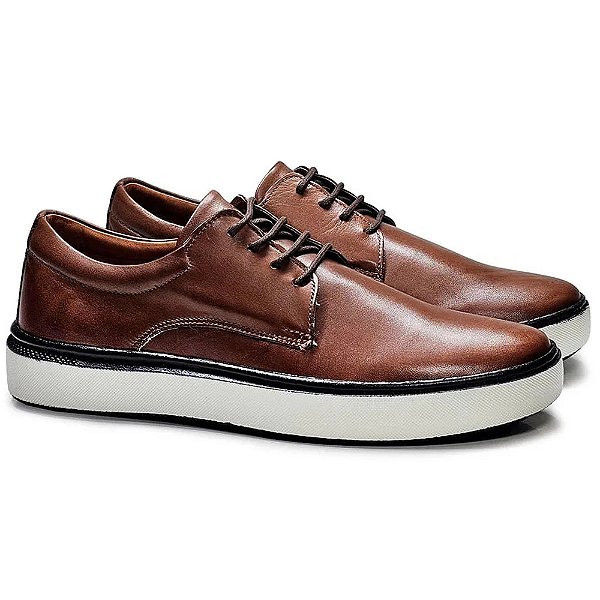 Sapato Social Masculino em Couro Roma 35 Annos - Marrom - Perlatto