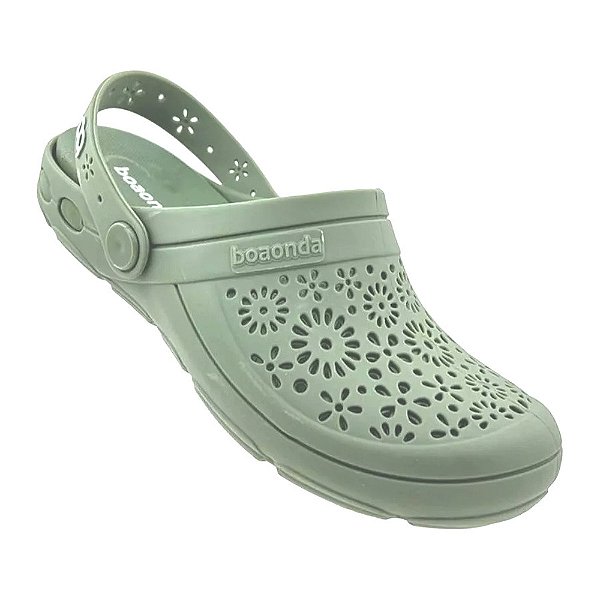 Papete Feminino Clog Nellie - Verde Selva - Boaonda