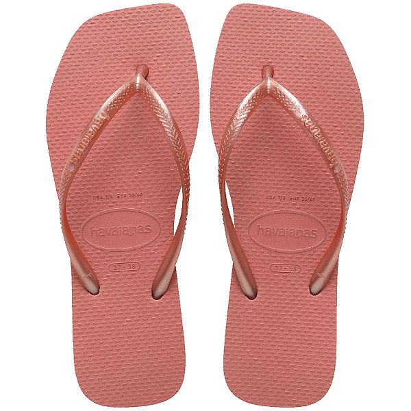 Chinelo Feminino Slim Square - Argila Vermelha - Havaianas