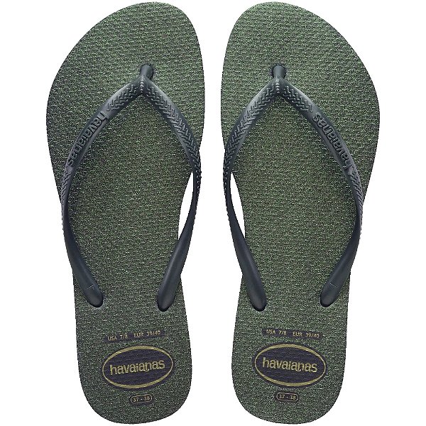 Chinelo Feminino Slim Gloss - Verde Oliva - Havaianas