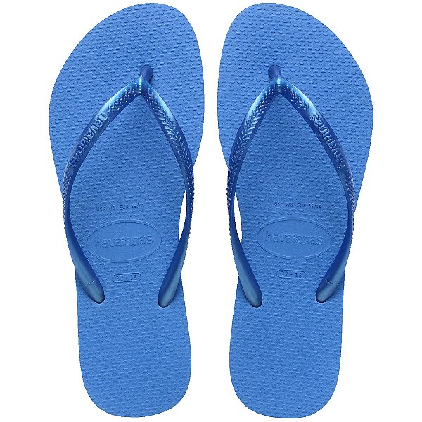 Chinelo Feminino Slim - Azul Brilhante - Havaianas