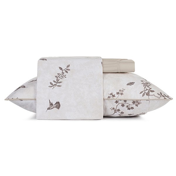 Jogo de Cama Malha Fio Penteado Solteiro - Paradis Composê - 3 Peças - Altenburg