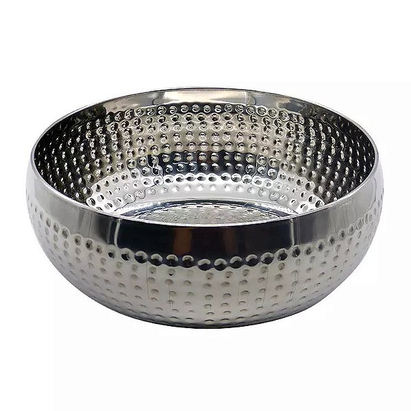 Saladeira em Inox Martelado - 18cm - Mimo Style